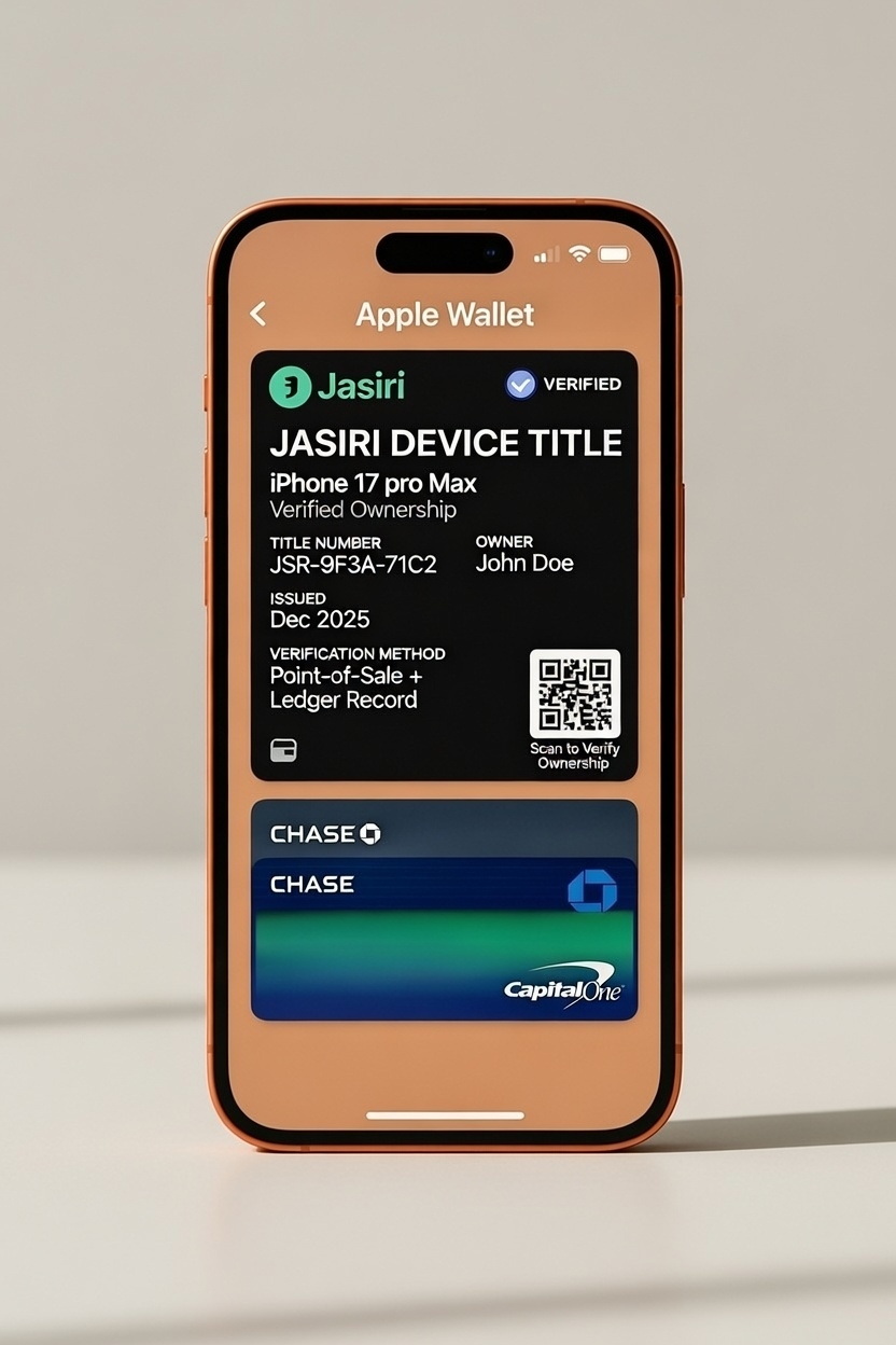 Device with jasiri - Verified Ownership