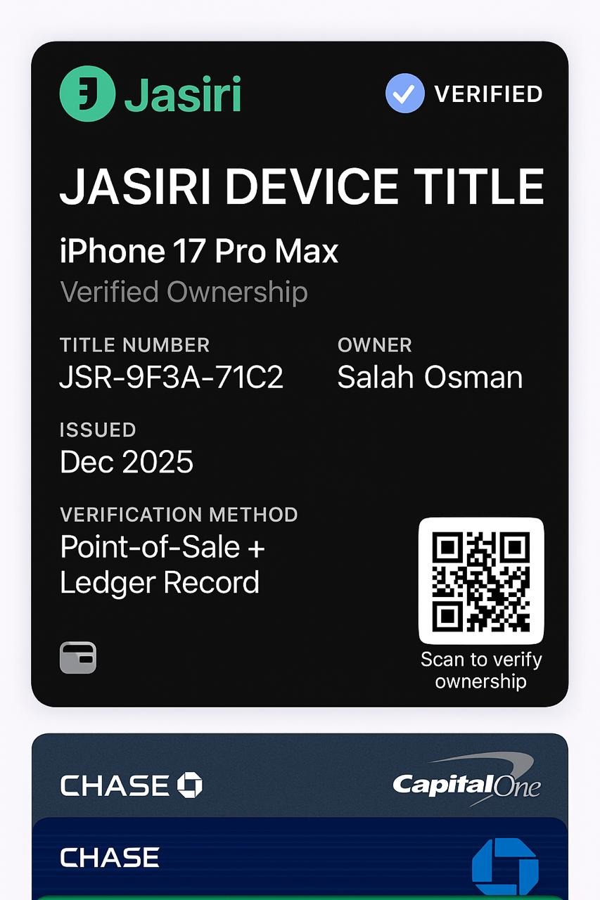 jasiri Title - Verified Ownership